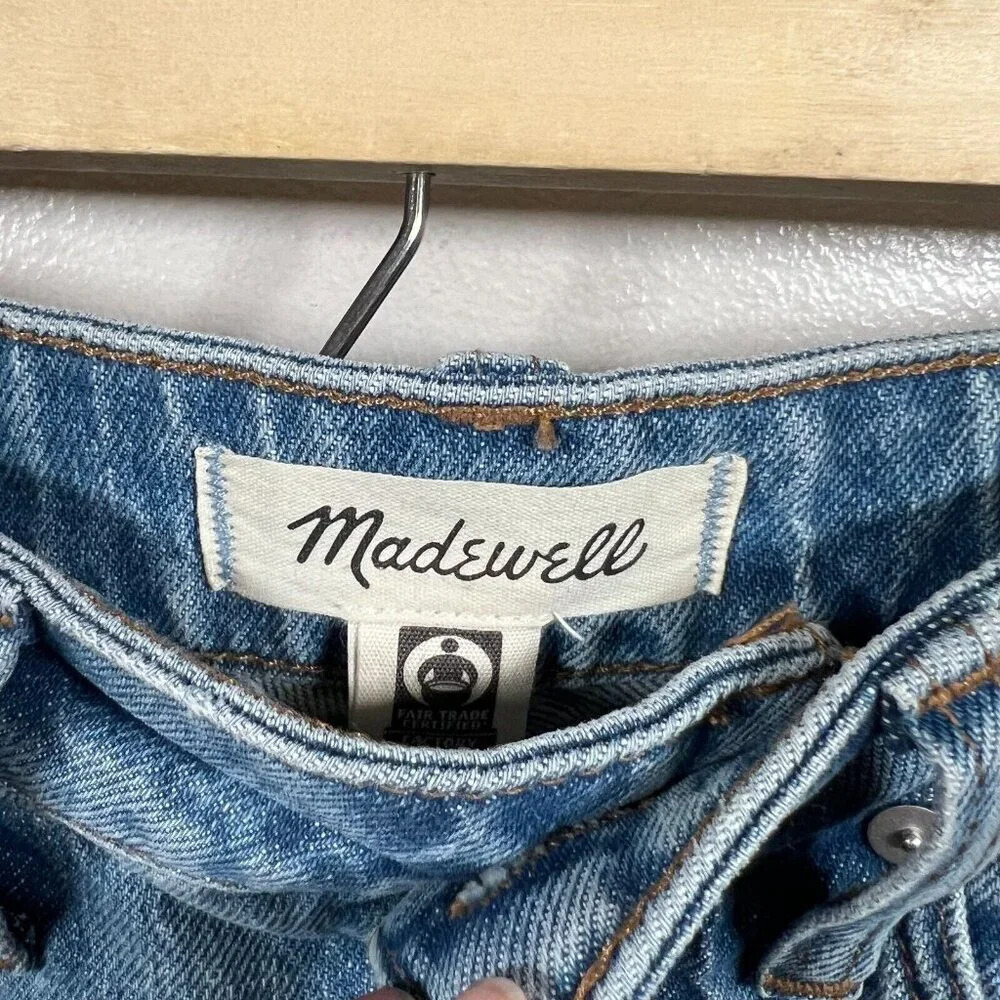 Madewell Curvy Perfect Vintage Jean Size 25 Petite Liland Light Wash Distressed - Picture 3 of 13